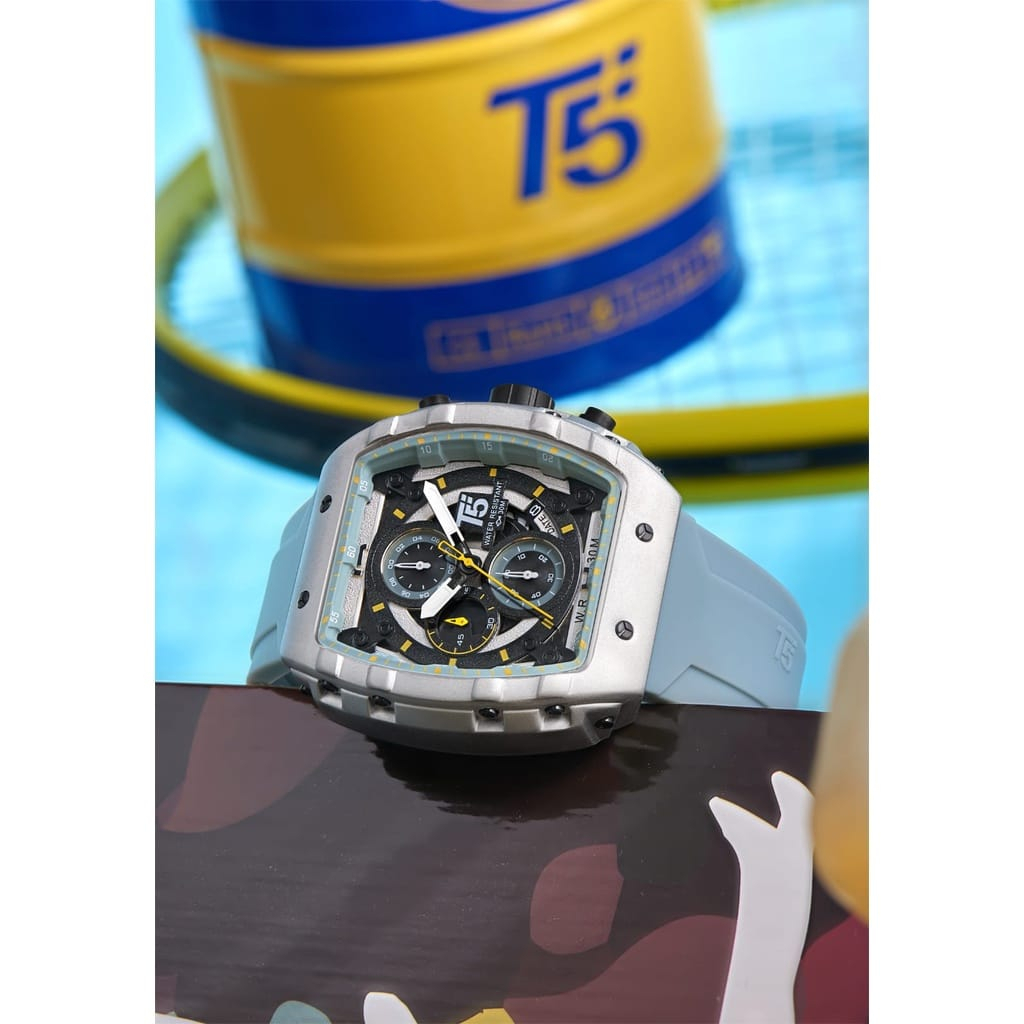 Jam Tangan T5 Oval Original Chronograph Water Resist