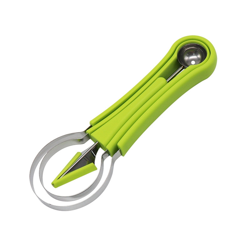 Pemotong Buah Portable Cutting Tool 3 in 1 Fruit Ball Digger - WG-T152 - Green