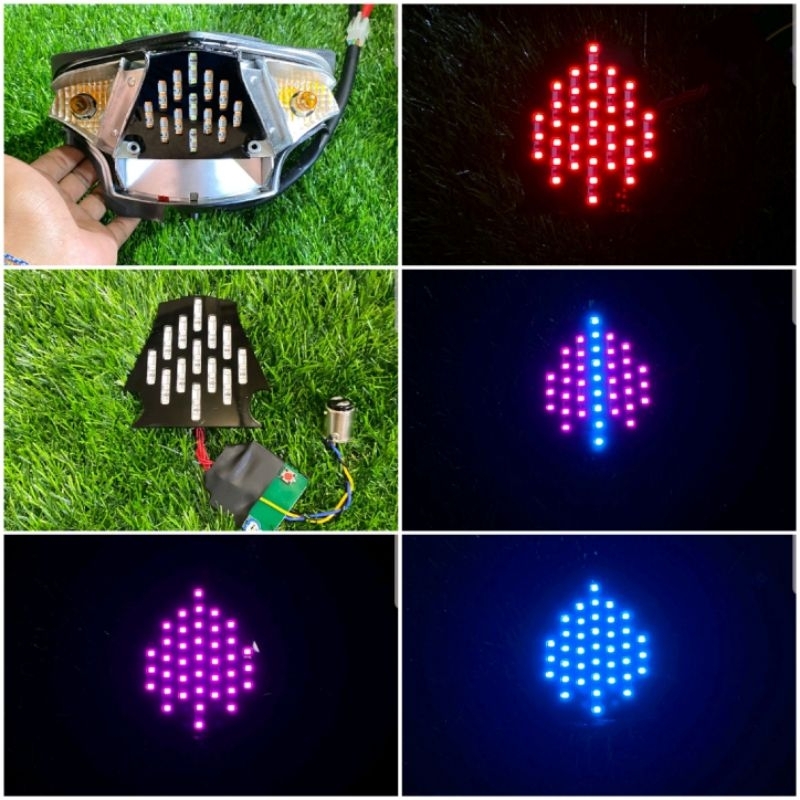 Lampu Led Rem Stoplamp Running Honda Beat Karburator Led Lampu Rem Runing Beat Karbu 10 Mode