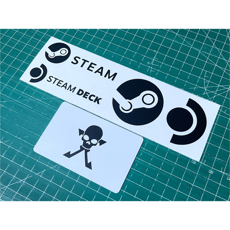 

Stiker Decal Logo Steam dan Steam Deck Set