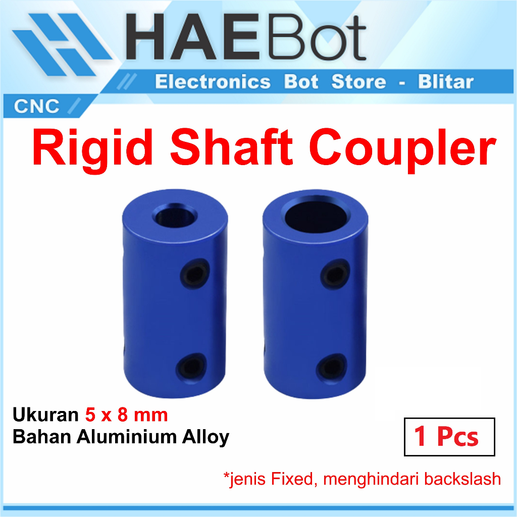 [HAEBOT] Rigid Shaft Coupler Coupling CNC 3D Printer 5x8 5mmx8mm Fixed Penghubung Shaft Mesin Nema Aluminium Alloy Motor Stepper Konektor Type