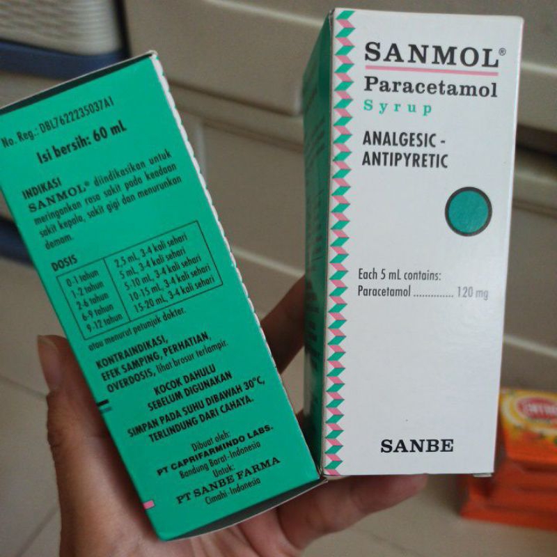 Sanmol Paracetamol Drop Sirup penurun panas, demam bayi dan anak 15ml 15 ml 60ml 60 ml