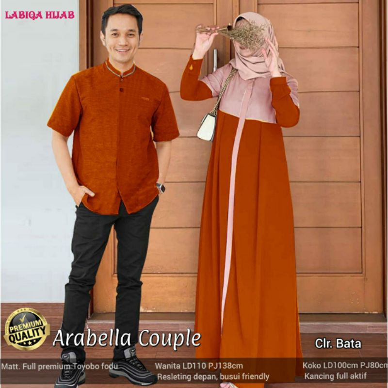 COUPLE PASANGAN MUSLIM LEBARAN 2023/COUPLE DRESS DAN KEMEJA REMAJA KEKINIAN OOTD/COUPLE SYAR'I SYARI
