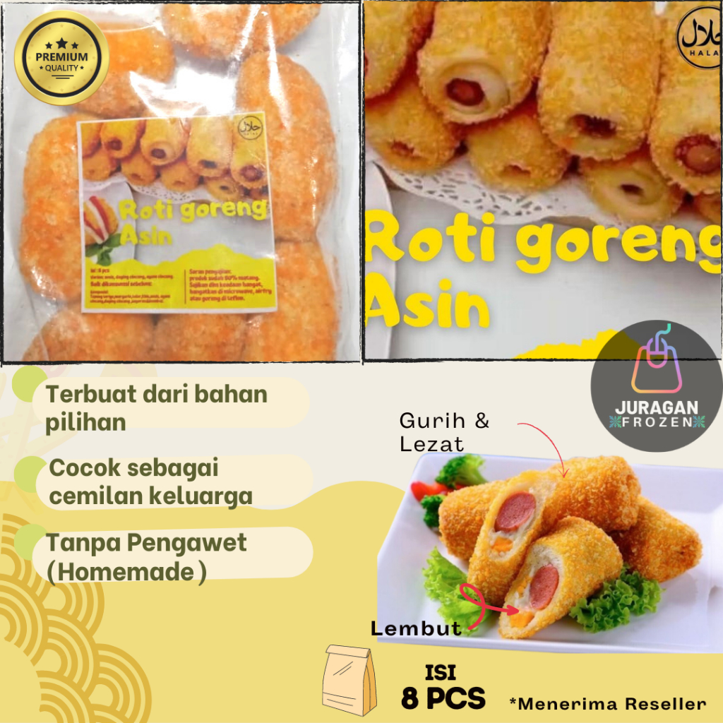 ROTI GORENG FROZEN SOSIS / ISI AYAM CINCANG HOMEMADE