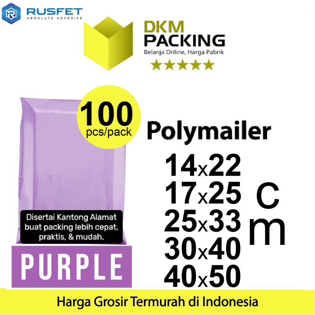 

Polymailer Polimailer PACK LIGHT PURPLE Amplop Plastik Packing Olshop PREMIUM TERMURAH