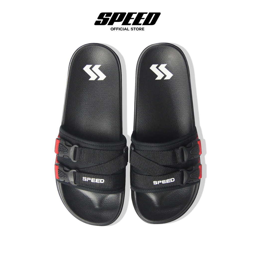 SPEED - Amigo Hitam Merah - Sandal Pria - Sendal kasual - sandal slop ukuran 39-44