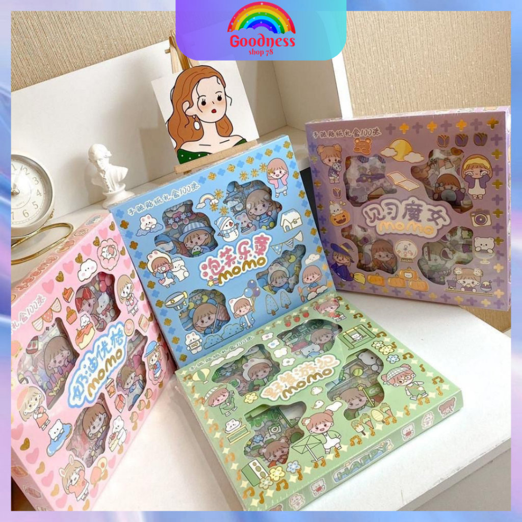 

STICKER KOREAN ISI 100 PCS / STICKER DIARY/DIY/CASE HP/SCRAPBOOK STIKER LUCU