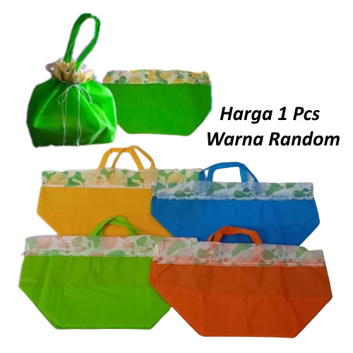 Tas Hajatan Serut Motif Polos Bunga Goodie Bag Spunbond