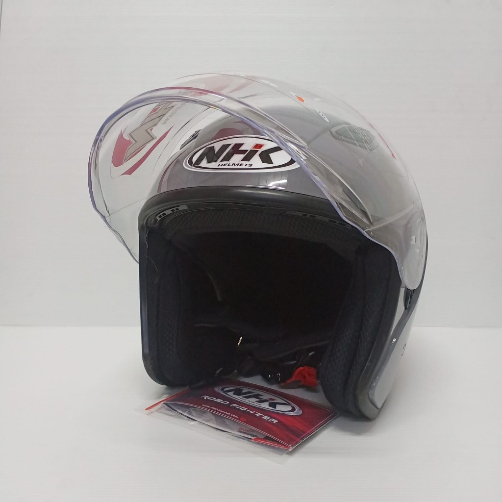 NHK R1 ELITE SOLID VARIASI WARNA HELM OPEN FACE VISOR CLEAR