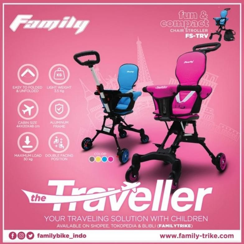 Stroller Family The Traveller FS-TRV Chair Stroller Kursi Lipat Bayi
