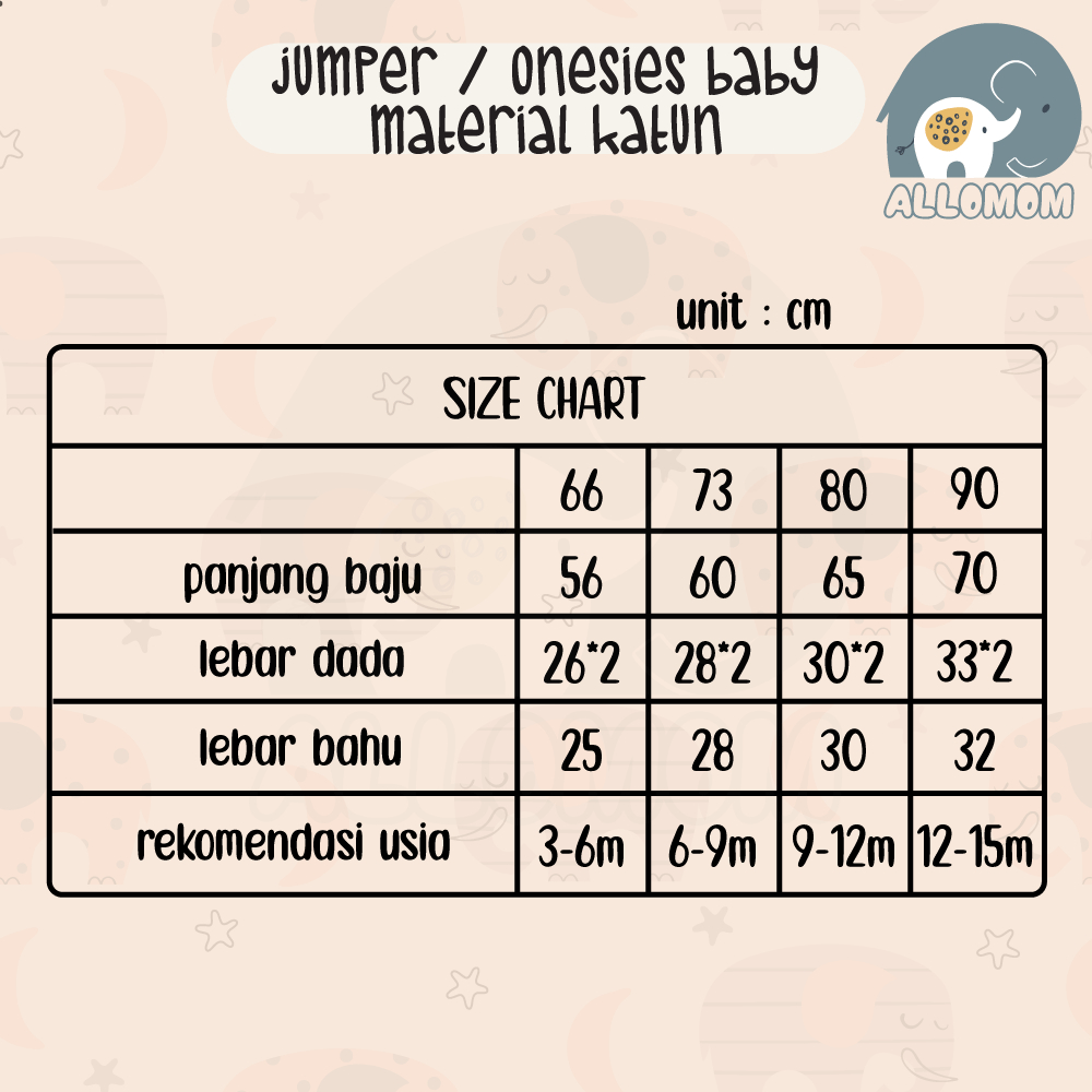 Bodysuit Bayi / Onesies Baby / Baju Anak Cewek Cowok Katun Jumper Romper Bayi