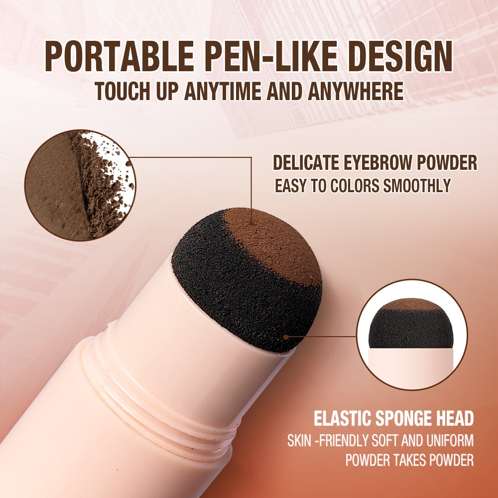READY O.TWO.O Eyebrow Cushion Stamp Waterproof 1-Step Brow Stamp Long Lasting Eyes Makeup With Spoolie Brush 10 Reusable