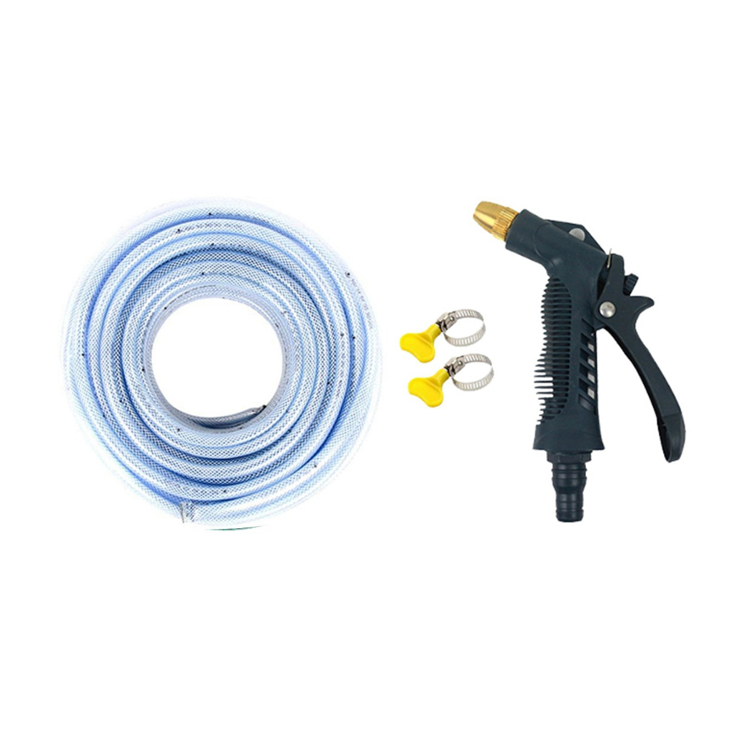 SELANG AIR PAKETAN DENGAN ALAT SEMPROTAN AIR / SELANG AIR WATERGUN DAN KLEM / ALAT CUCI MOTOR