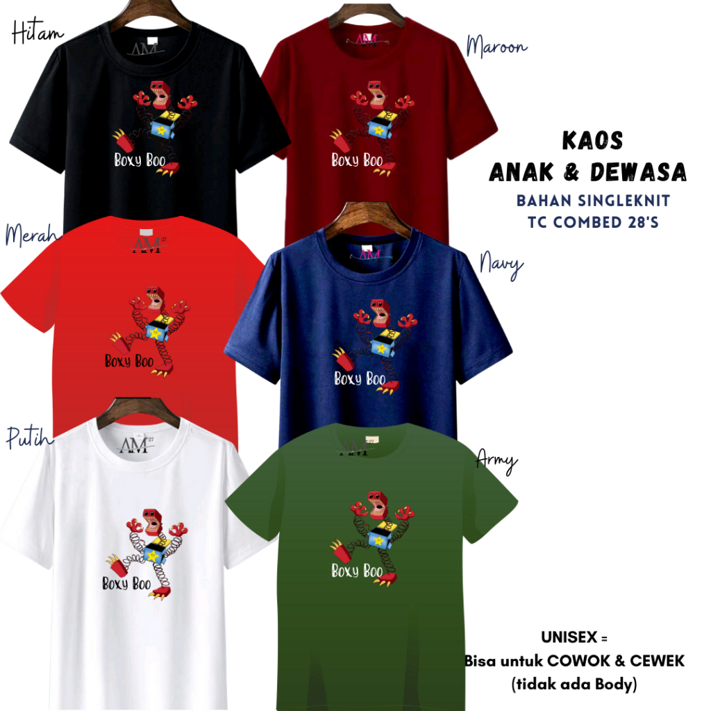 BAJU ANAK COWOK 1-12 Tahun - Remaja - Dewasa - Jumbo Boxy boo