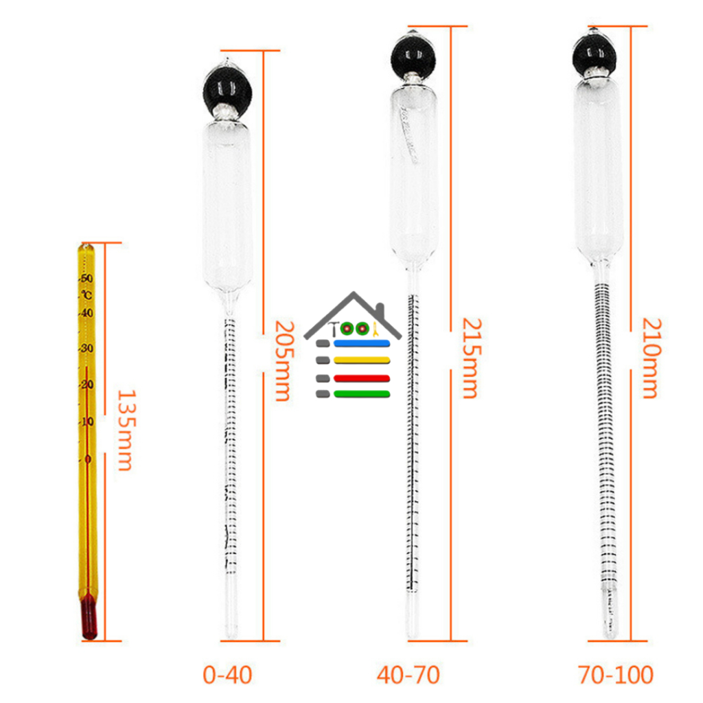 TESTER ALKOHOL METER KONSENTRAT ANGGUR 4PC/SET 0-100% AKURASI