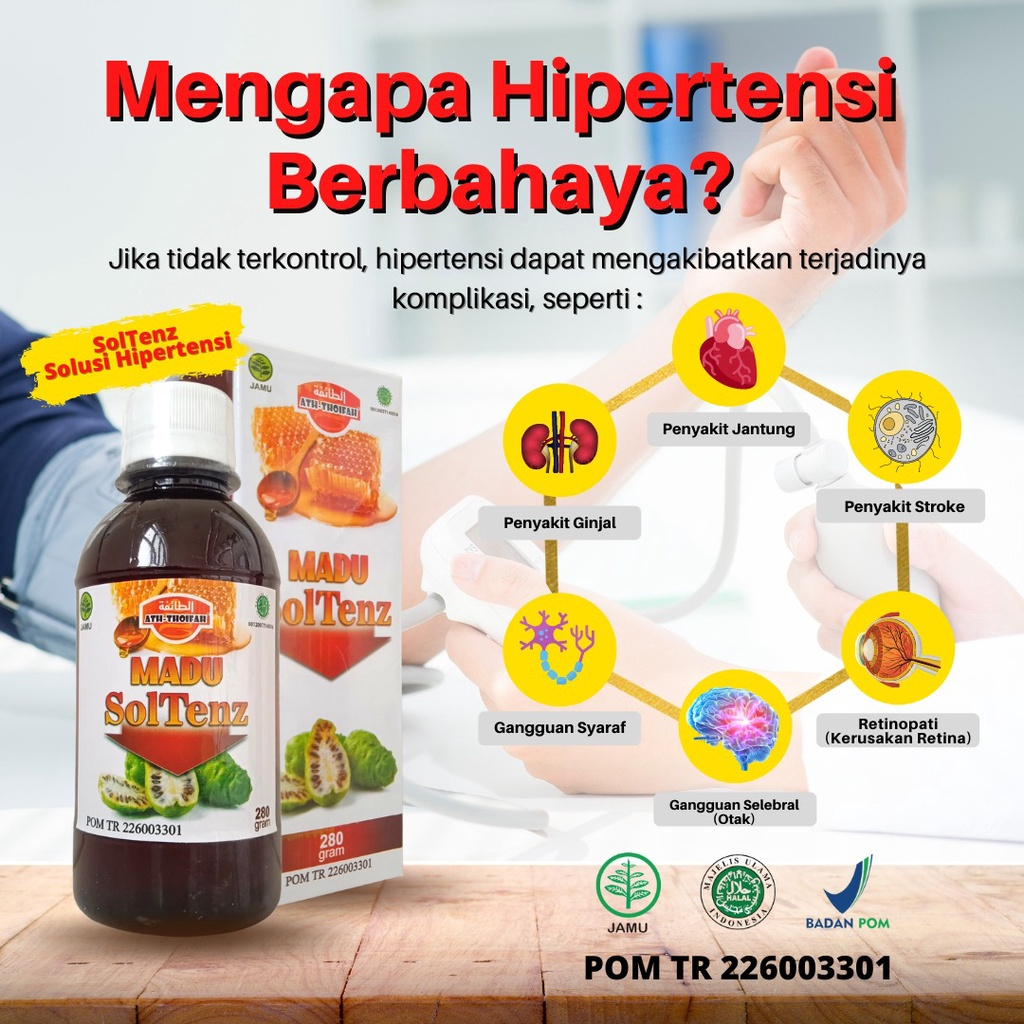 Madu Darah tinggi MADARTING SOLTENZ original Madu Penurun Tensi 280 gr