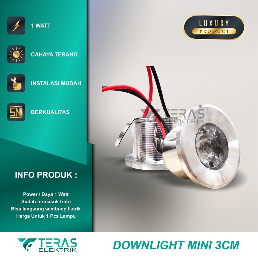 Lampu downlight mini led 3 Cm