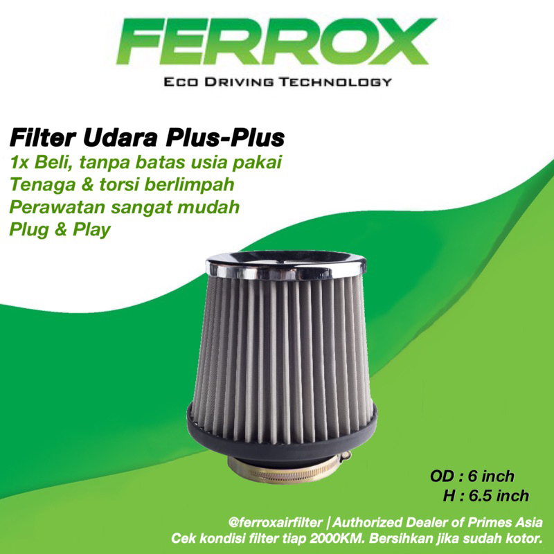 FERROX Filter Udara Open Intake 4 inch Mobil Karburator Universal