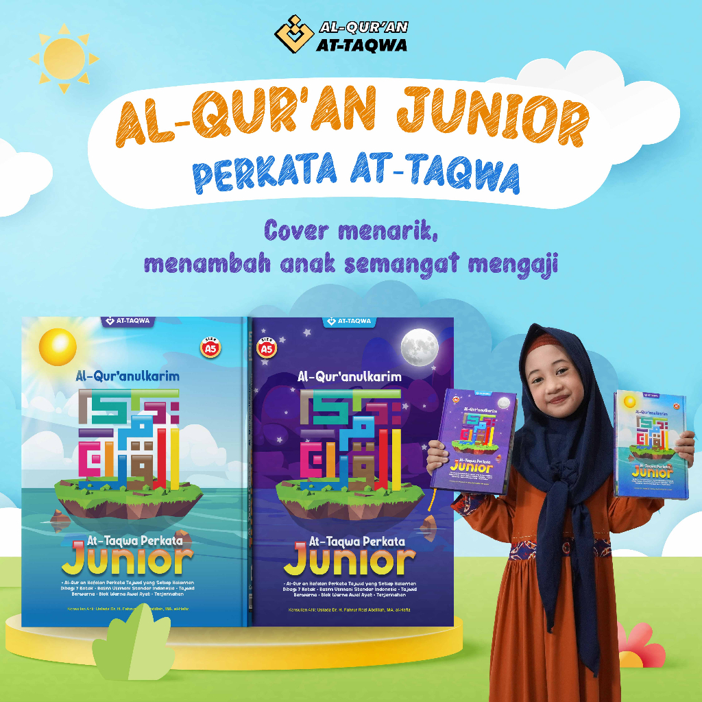 Al-Qur'an At-Taqwa Junior Perkata Cover &amp; Kertas Premium Terjemah Perkata (A5)