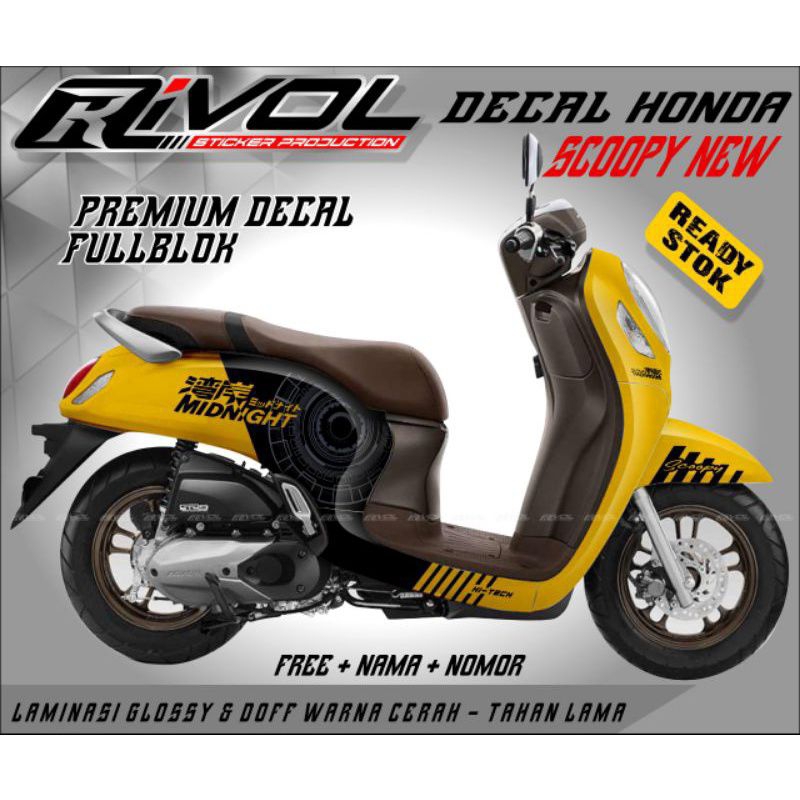 Decal stiker variasi motor honda scoopy new 2021/2022 fullbody