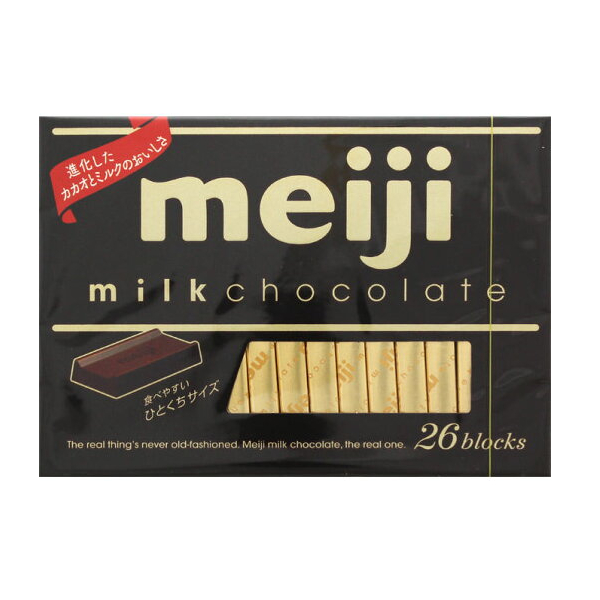 Meiji Milk Chocolate Box 26 Blocks 120 Gram