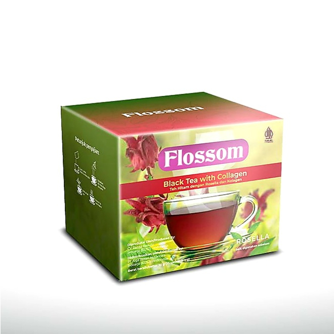 Flossom Varian Rosella Teh Hitam dengan Kolagen