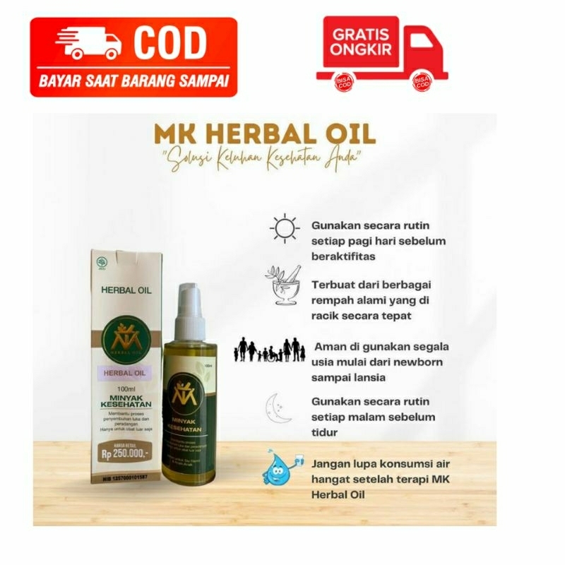 Minyak kesehatan MK Herbal Oil louhan /Goukan 100ml