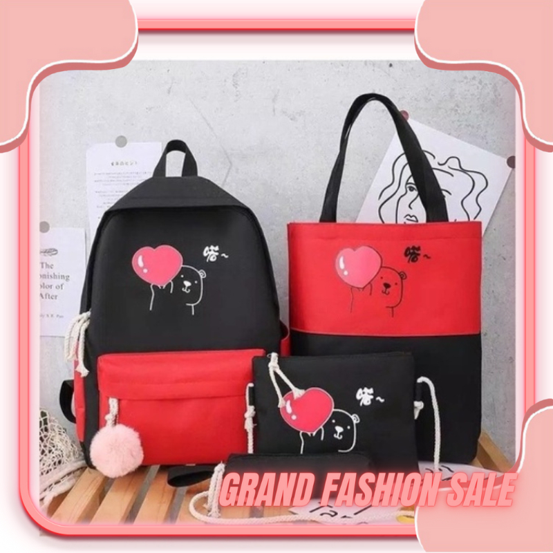 [LOKAL] DOMMO - D1456 Tas FIKA LOVE Ransel Wanita / Tas Wanita