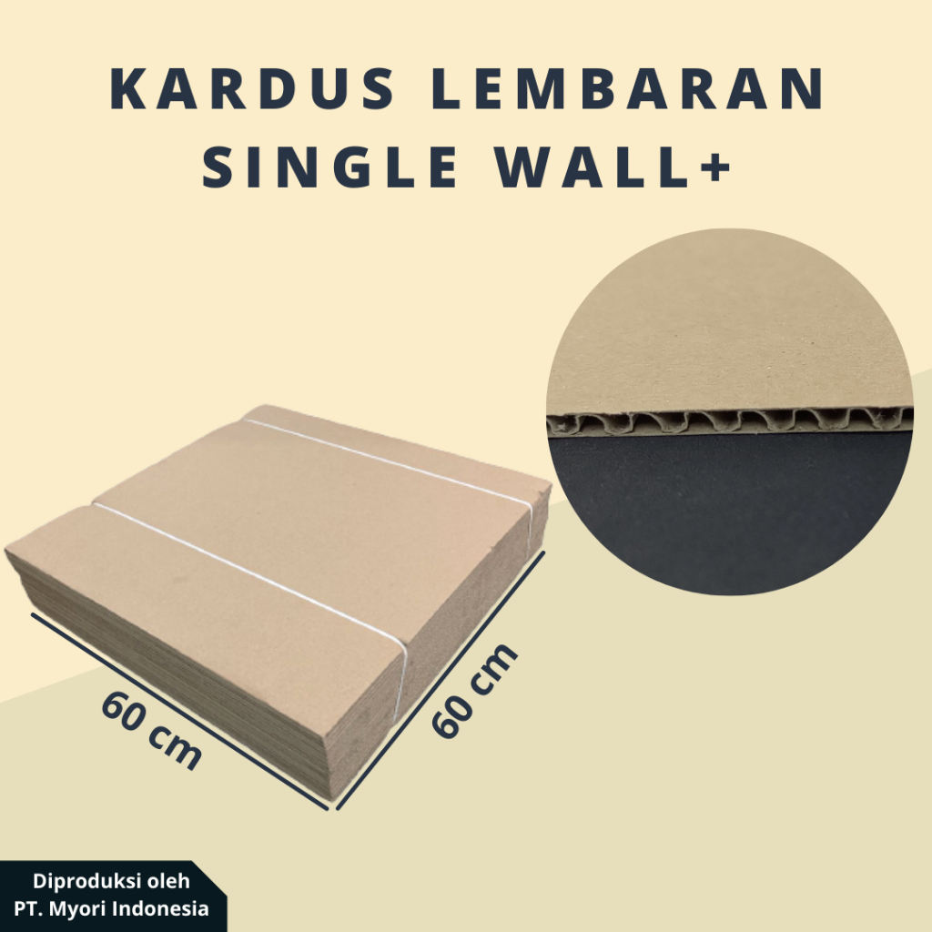 

Kardus Karton Lembaran Single Wall + (uk. 60x60 cm)