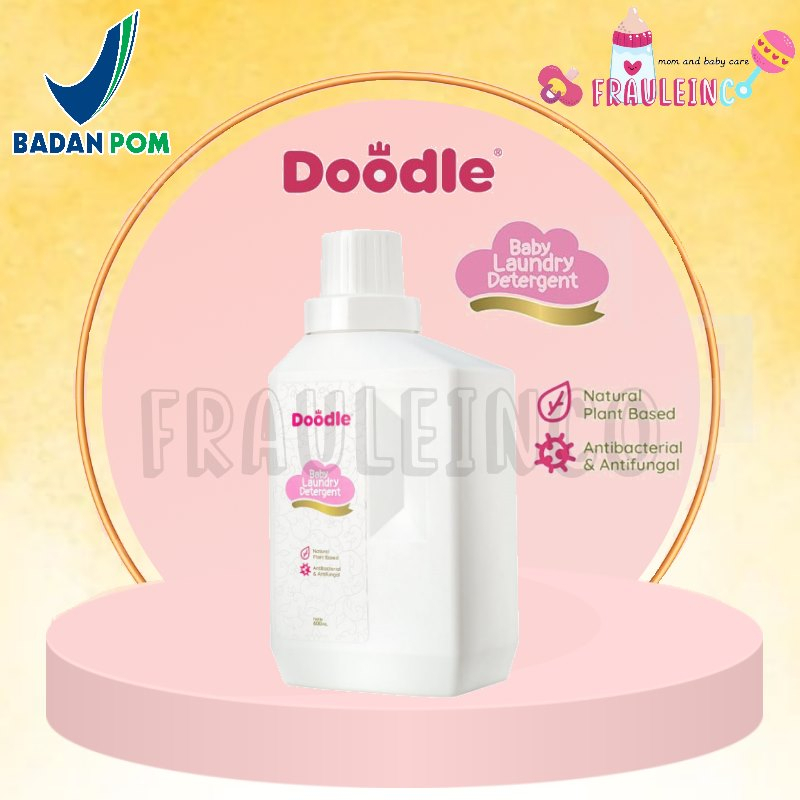 *FRAULEINCO* Doodle Detergen Cair Laundry Bayi 600 Ml Natural Plant Based