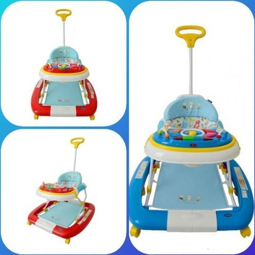 Baby Walker Friend Forever Pliko 3299 T with push bar mainan belajar jalan baby walker