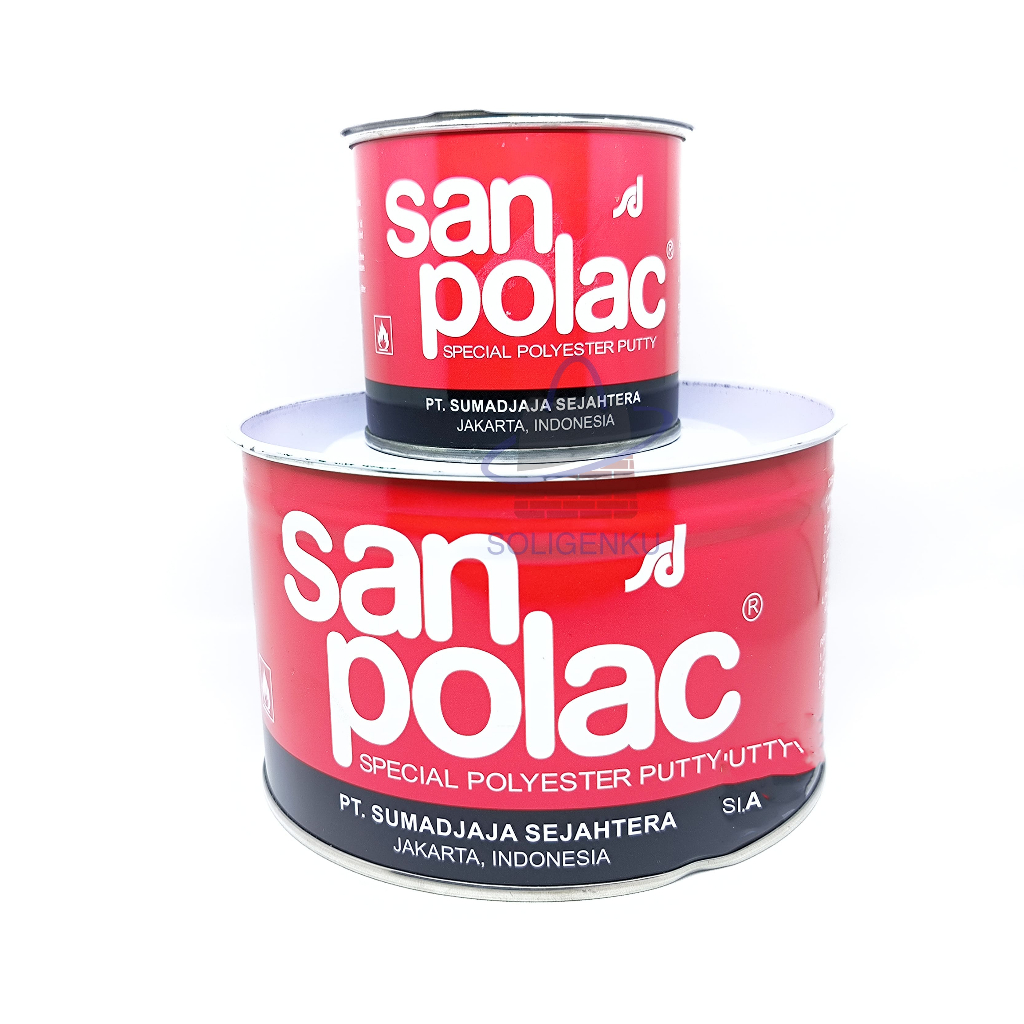 Dempul Sanpolac Polyester 1 kg Dempul Sanpolac Pengeras Dempul 1kg