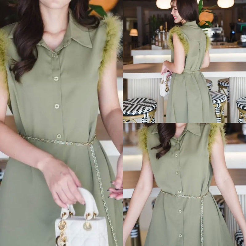 CODE:027 dress kemeja bkk ready stok