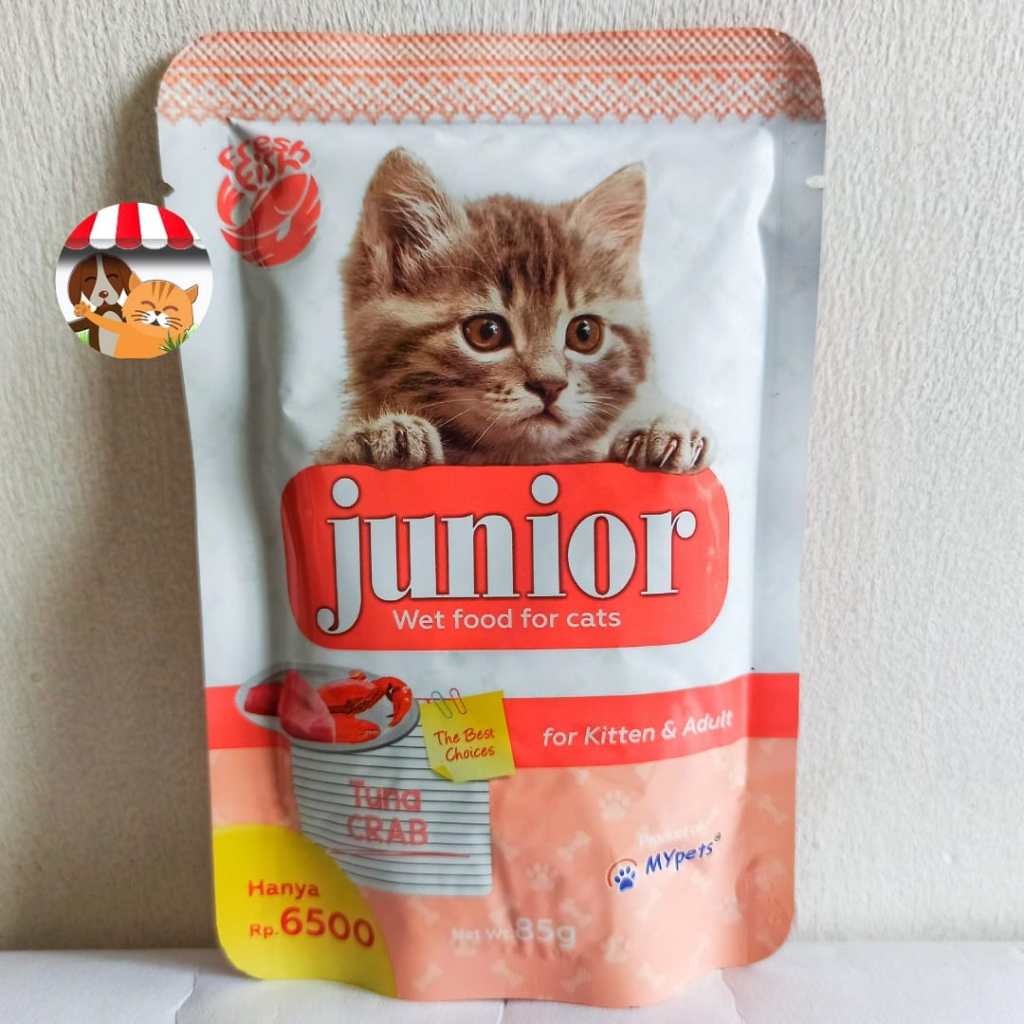 Junior Pouch 85gr Makanan Basah Kucing Dewasa dan Anak