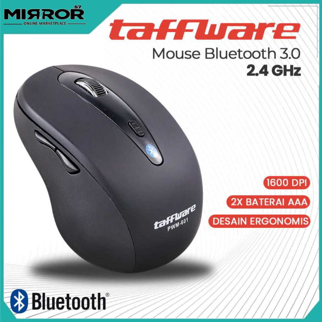 Mouse Bluetooth 5.2 1600 DPI di Laptop PC Komputer