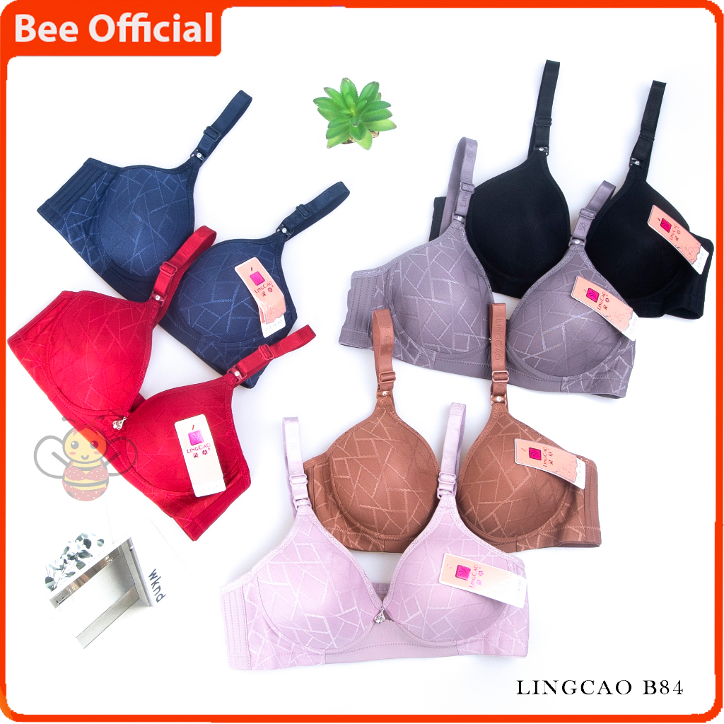 BEE - Bra Wanita Lingcao Pakaian Dalam Wanita Push Up Cup B Ling Cao Original B84