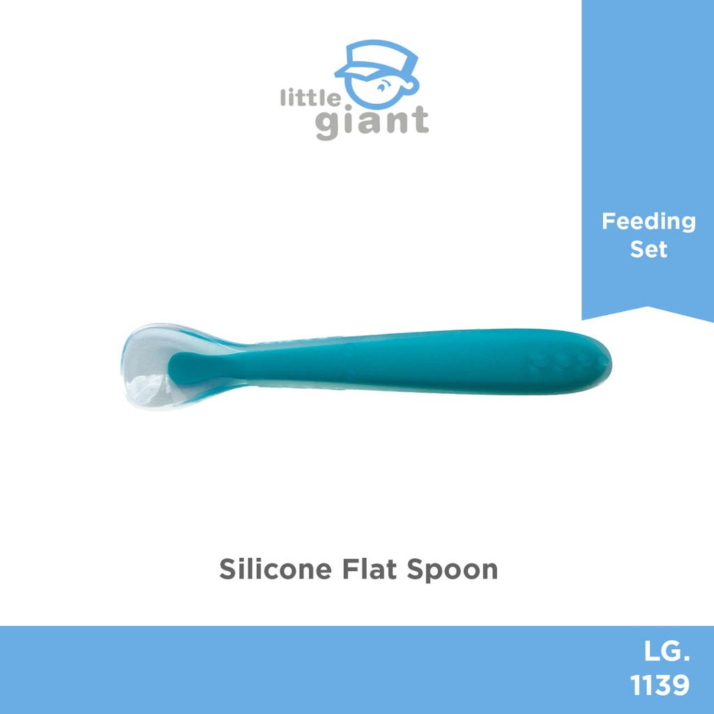 Little Giant LG. 1138 LG. 1139 Flat Spoon / Round Spoon - Sendok Makan bayi Silikon