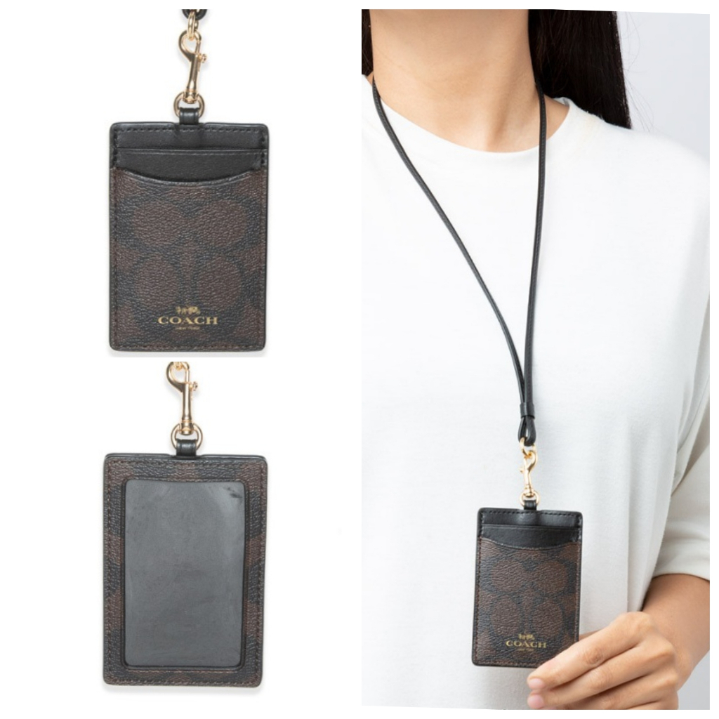 

Co F63274 Lanyard ID tag sign brown/black sz 10x8cm