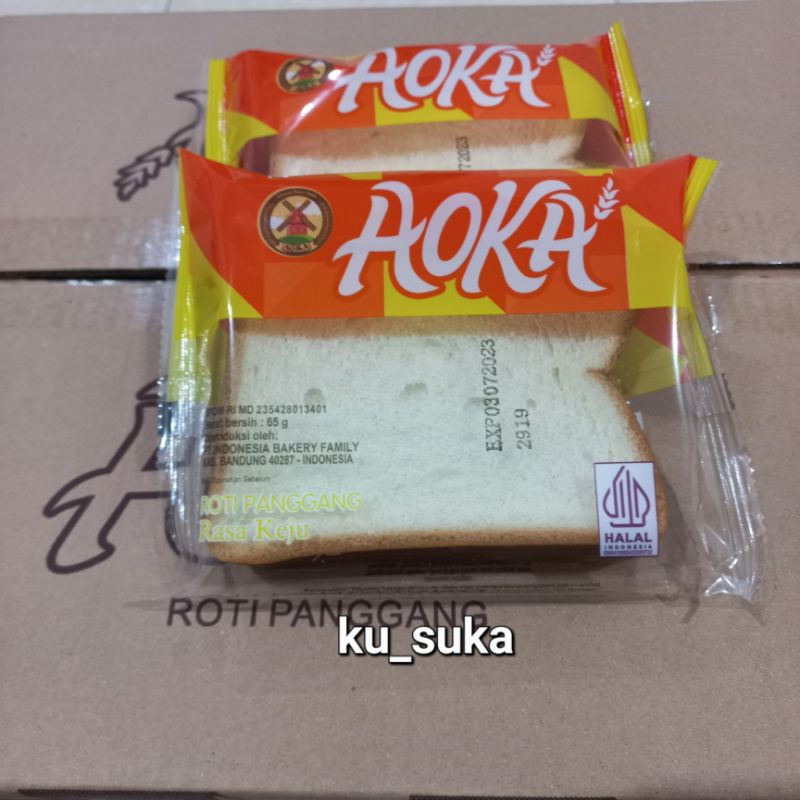 

Aoka Roti Panggang Varian Keju/Roti Lembut / Roti enak