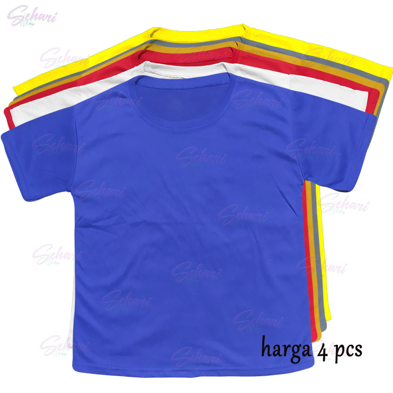 4 pcs Kaos polos  anak anak 2-10 tahun pilih divarian dan baca diskripsi