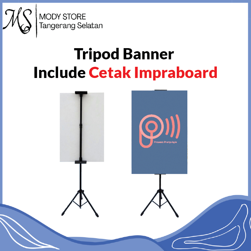 Tripod Banner Include Cetak Impraboard / Tripod Banner / Stand Banner / Impraboard