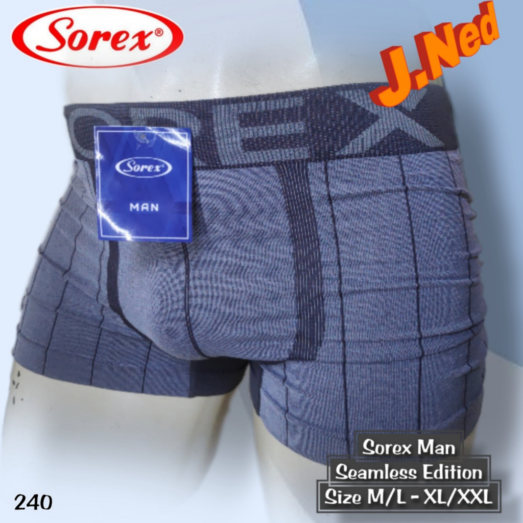 J240D 1 BOX ISI 2 PCS CELANA DALAM PRIA BOXER SOREX SIZE M - XXL