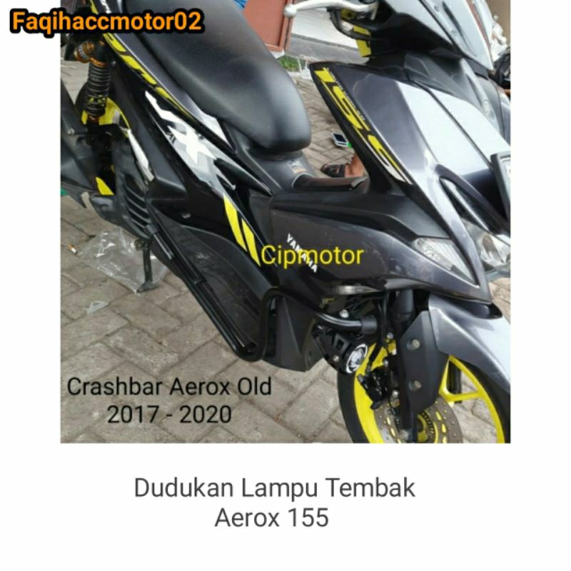Crashbar Aerox 155 Dudukan lampu tembak Aerox 155 Tubular