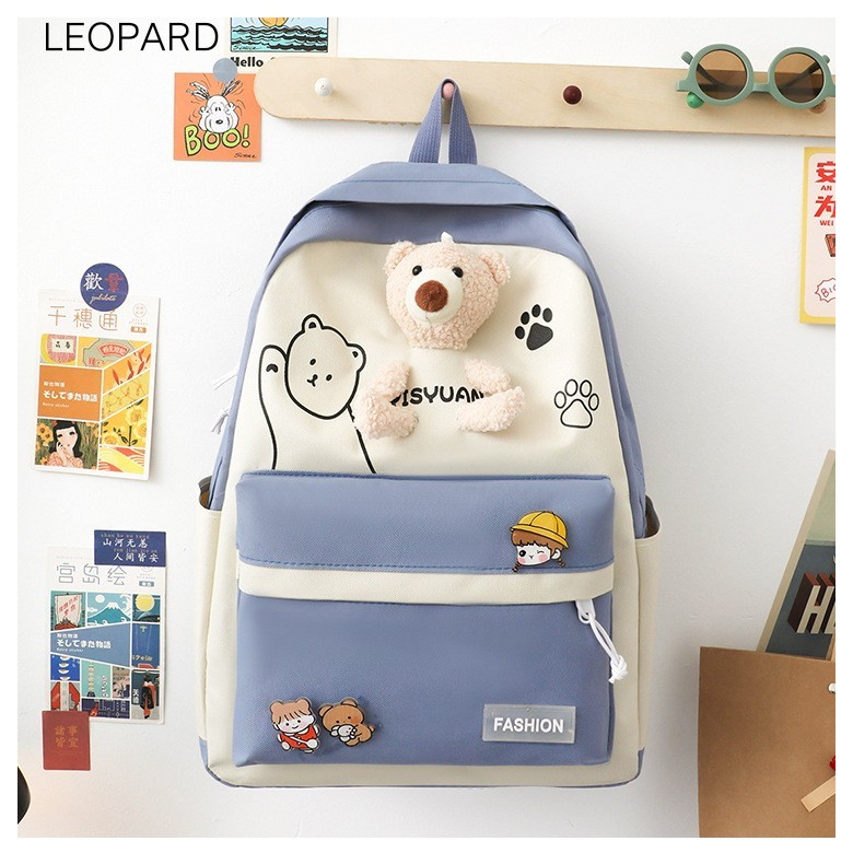 NIQABIS Tas Ransel Anak Sekolah SD SMP Polar Bear Boneka