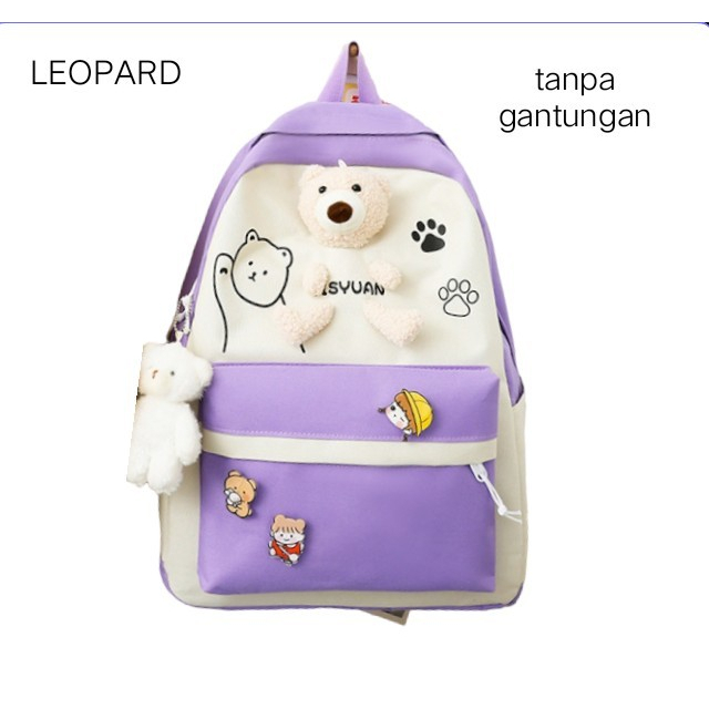 NIQABIS Tas Ransel Anak Sekolah SD SMP Polar Bear Boneka