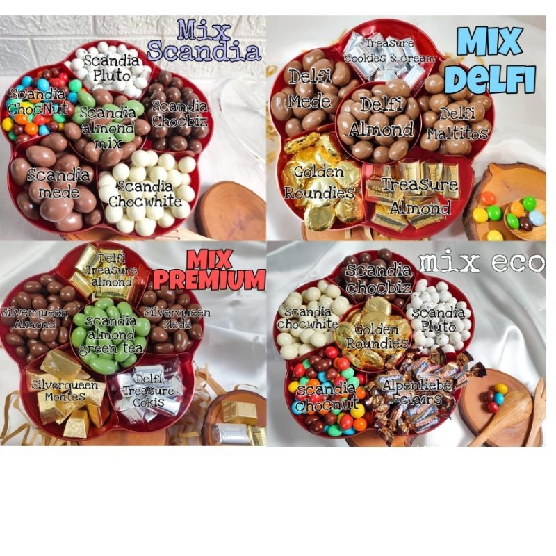 

PARSEL COKLAT DELFI / PAKET COKELAT LEBARAN SILVERQUEEN / COKLAT TOPLES TRAY BUNGA / COKLAT SCANDIA