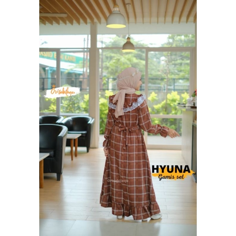 READY ‼️ Gamis Anak Perempuan Teen Series Hyuna by Orisabilaqu Bahan Premium Model Vintage bisa cod