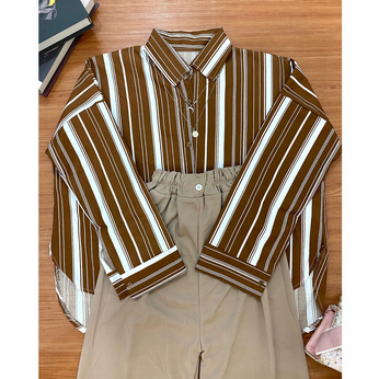 ONE SET KEMEJA OVERSIZE / SET NANA SIERRA STRIPE WANITA