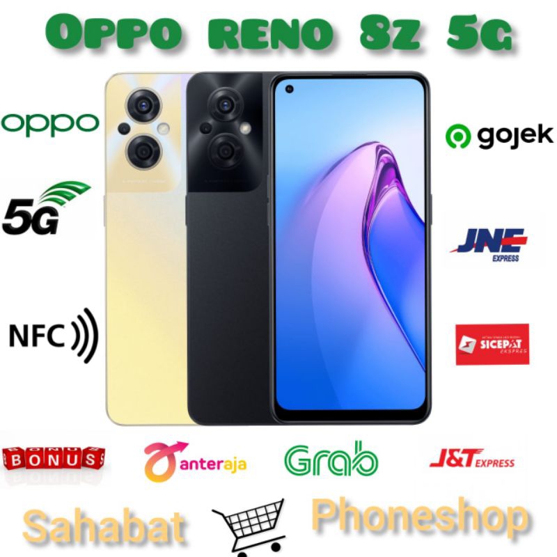 OPPO RENO 8z 5G NFC GARANSI RESMI (8GB + 5GB RAM EXPANSION)