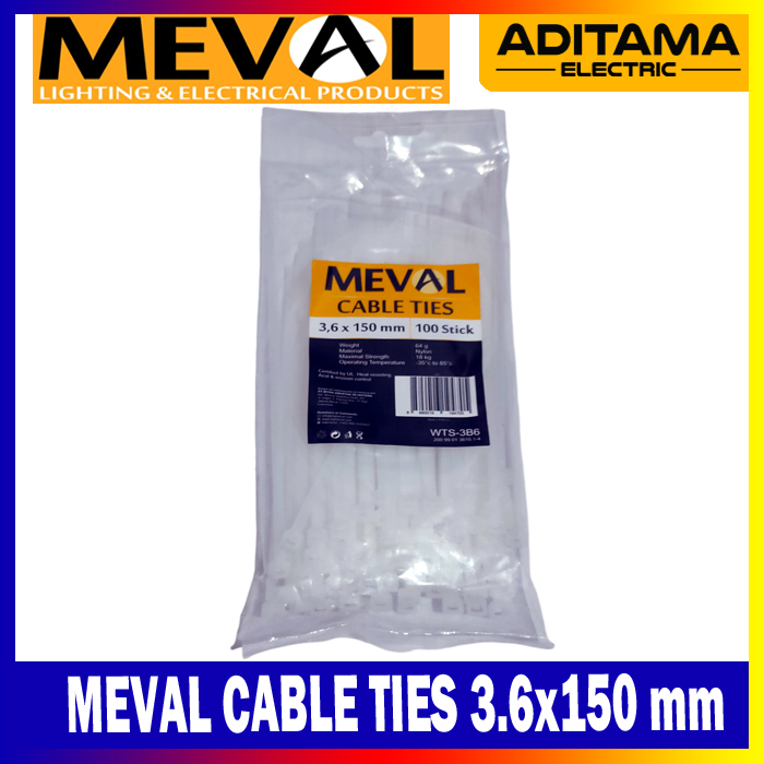 MEVAL CABLE TIES KABEL TIS KABEL TIES 3.6x150 mm